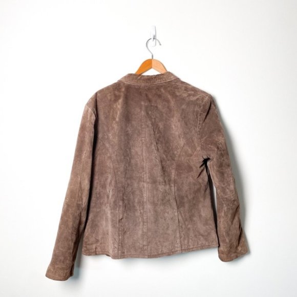 Vintage Parisian Genuine Suede Button Up Shacket - Picture 6 of 7